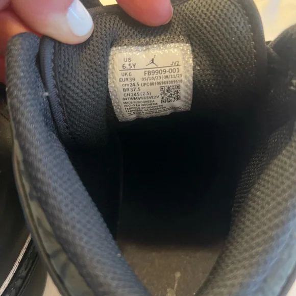 Air Jordan Kids' Black and White Sneakers